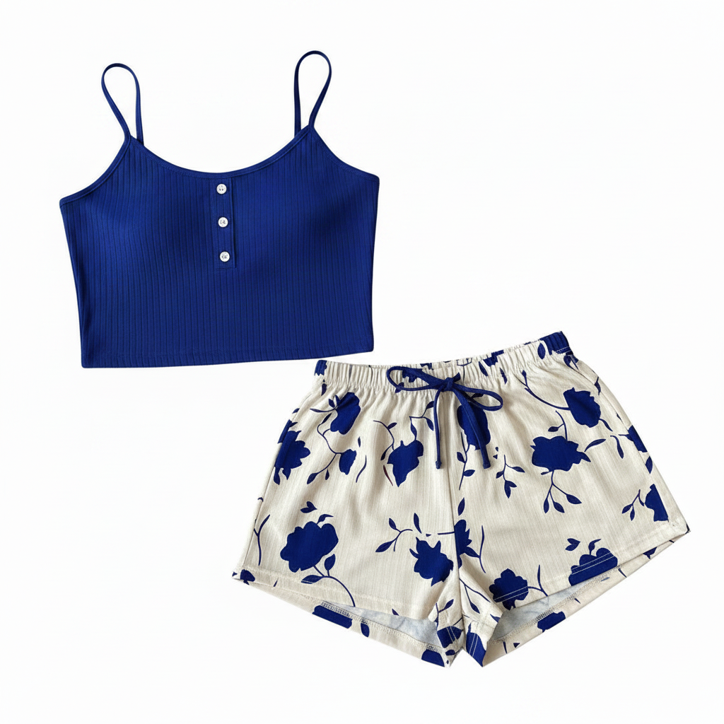 Blue Set - Straight Diagonal Flat Lay