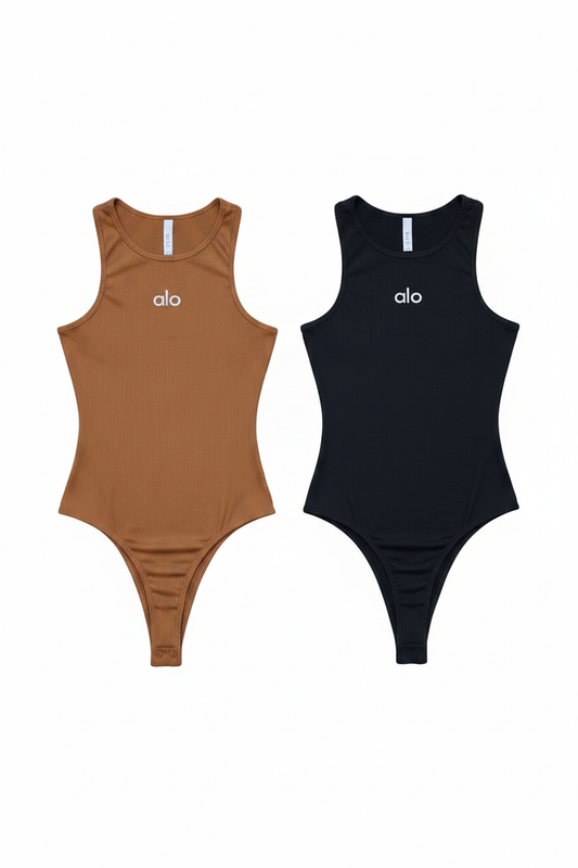 Ribbed Bodysuits Flat Lay - No Mannequin
